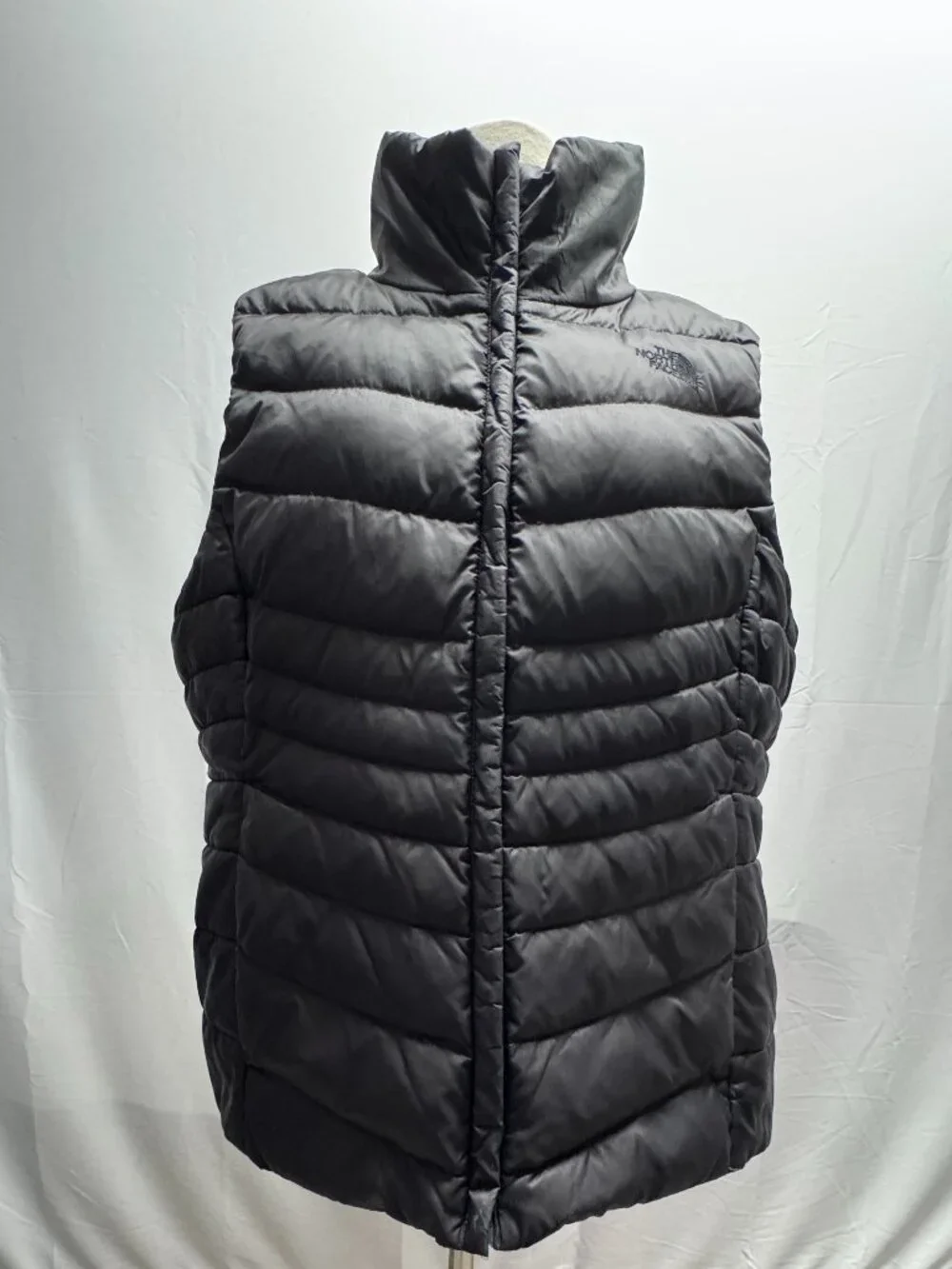 The North Face Vest Womens XL Black 550 Down Puffer Full Zip Insulated NF0A3JRN